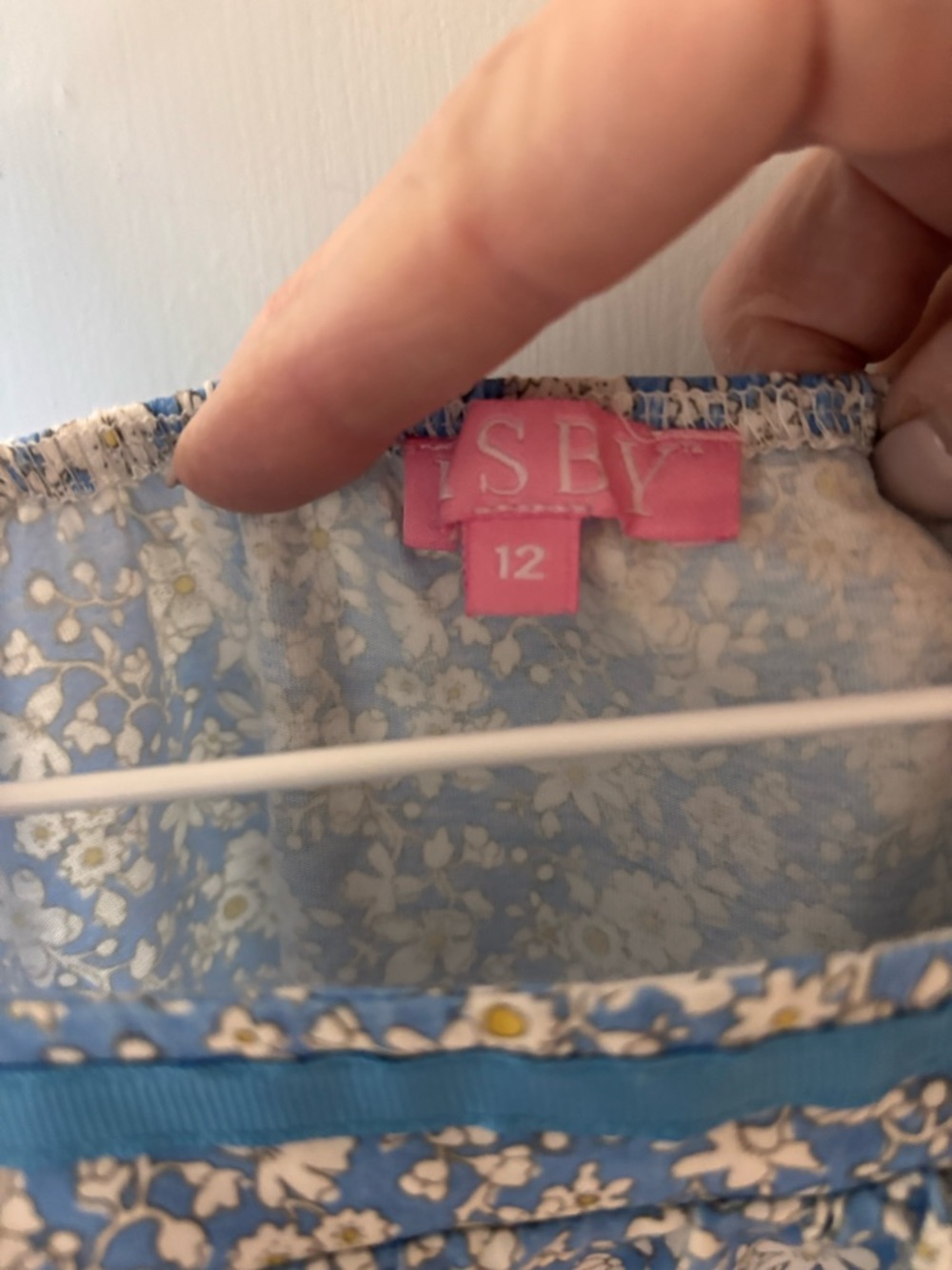 SBY Girls' Blue Floral Top - Size 12